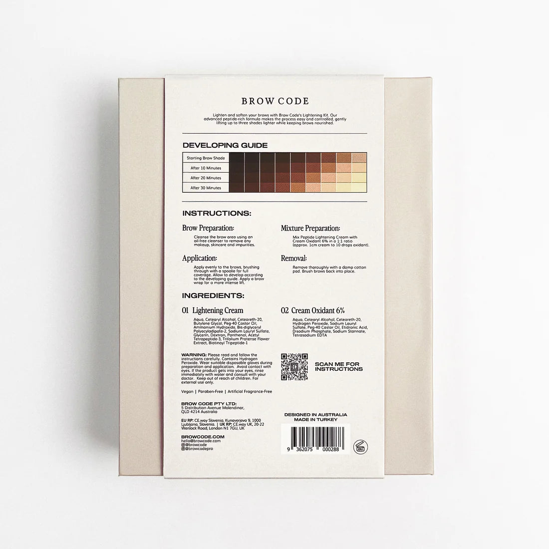 Brow Code Brow Lightening Kit