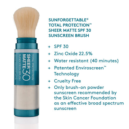 Colorescience Sunforgettable Total Protection Sheer Matte SPF 30 Sunscreen Brush
